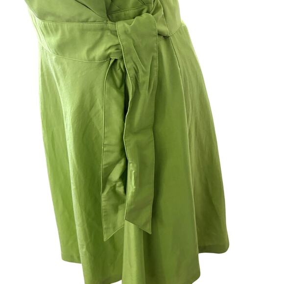 J Peterman Spring Silk blend V-neck sleeveless wrap Midi Dress Party Wedding - Picture 5 of 10